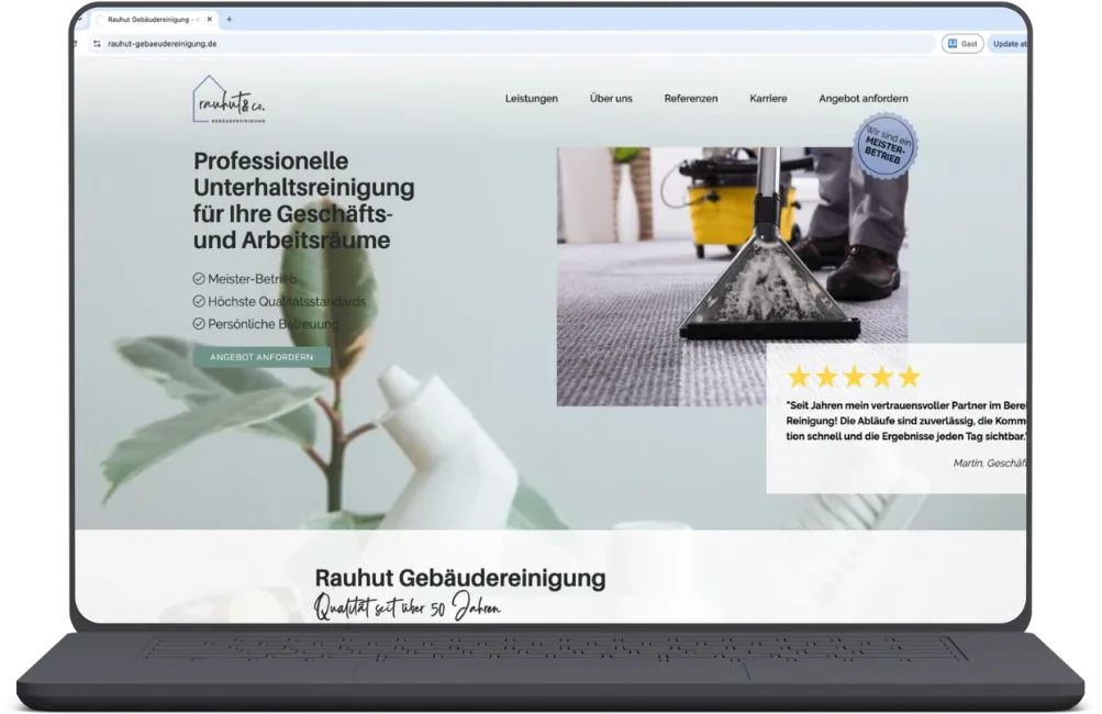 Die Website von Rauhut & Co.