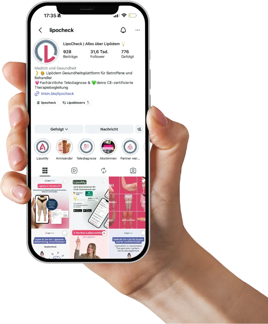Der Instagram-Kanal von LipoCheck